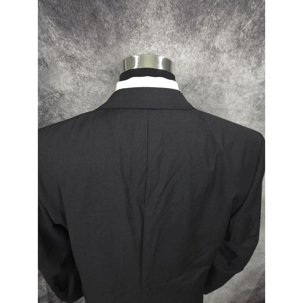 Jos A Bank Signature Gold Blazer Jacket Men 41L Black Sports Coat 2 Buttons Wool